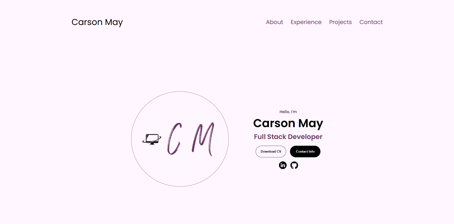 Carson May's website